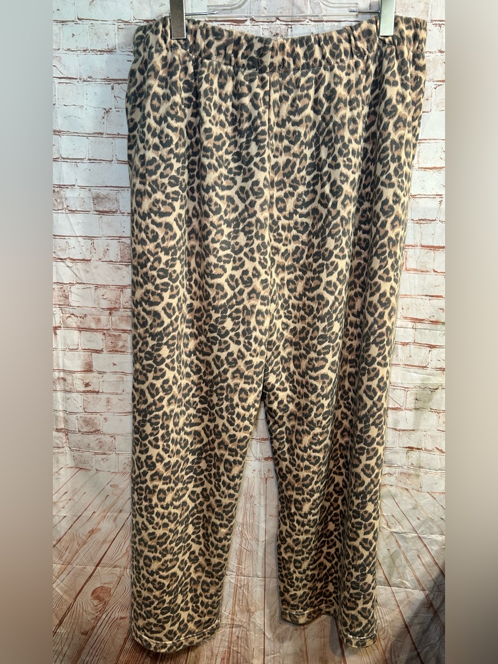 Aerie Leopard Street Trouser Wide Leg Lounge Pants Soft Cozy Pull-On Sweatpants - Picture 8 of 8